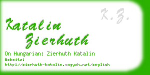 katalin zierhuth business card